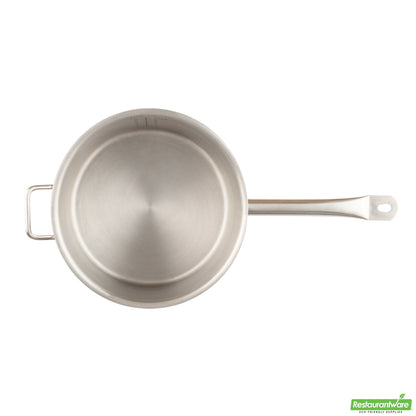 Wholesale Restaurantware Met Lux 7.5 Qt Stainless Steel Sauce Pan - Induction Ready, Dual Handle- Bulk