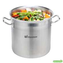 Wholesale Restaurantware 13.5 Qt Stainless Steel Stock Pot - Induction Ready - 14" X 10.8" X 10.3"- Bulk
