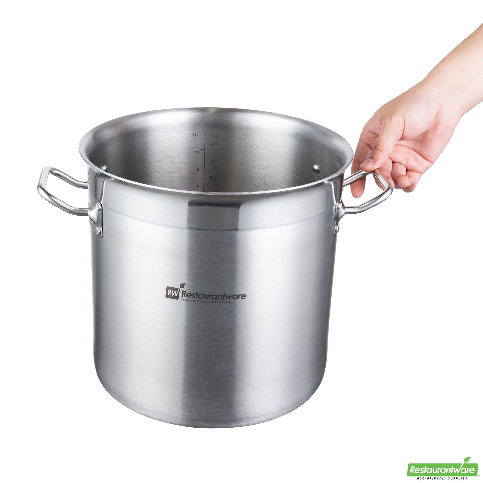 Wholesale Restaurantware 13.5 Qt Stainless Steel Stock Pot - Induction Ready - 14" X 10.8" X 10.3"- Bulk