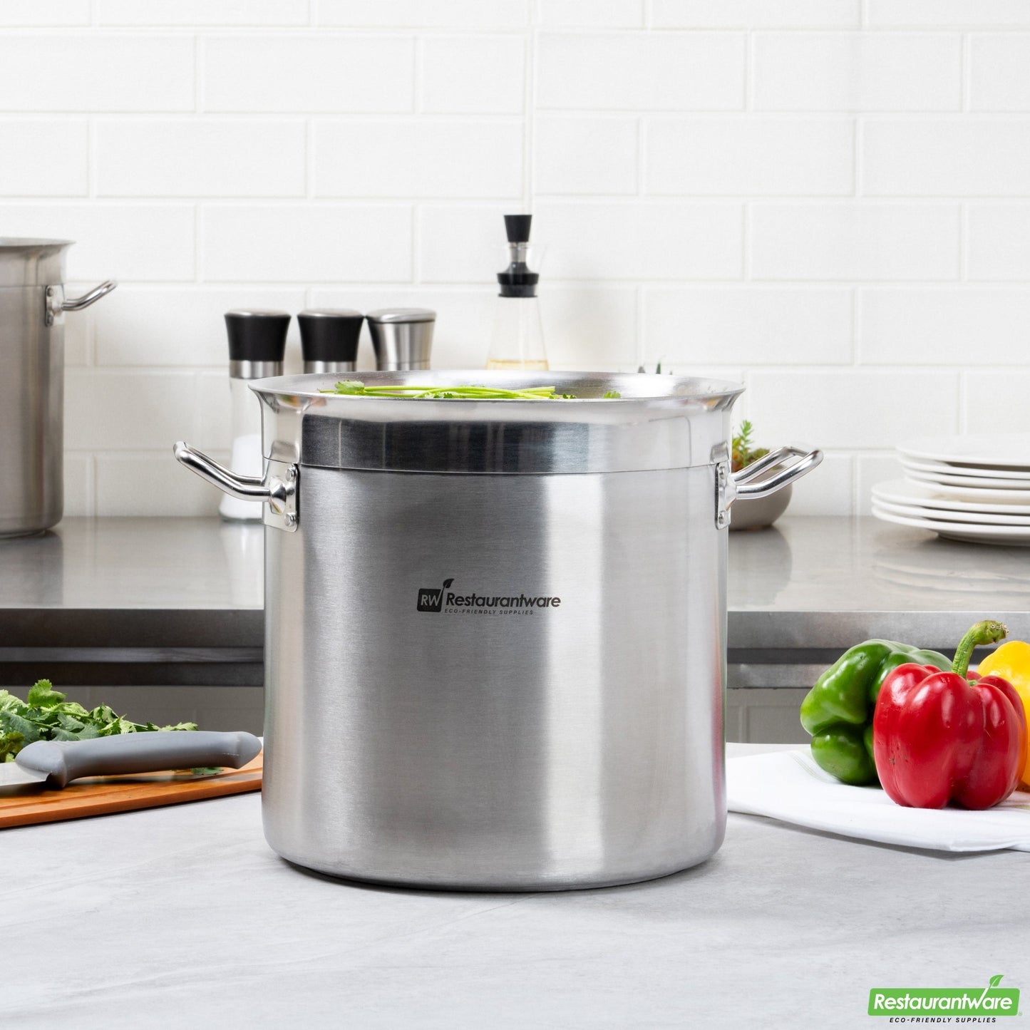 Wholesale Restaurantware 13.5 Qt Stainless Steel Stock Pot - Induction Ready - 14" X 10.8" X 10.3"- Bulk