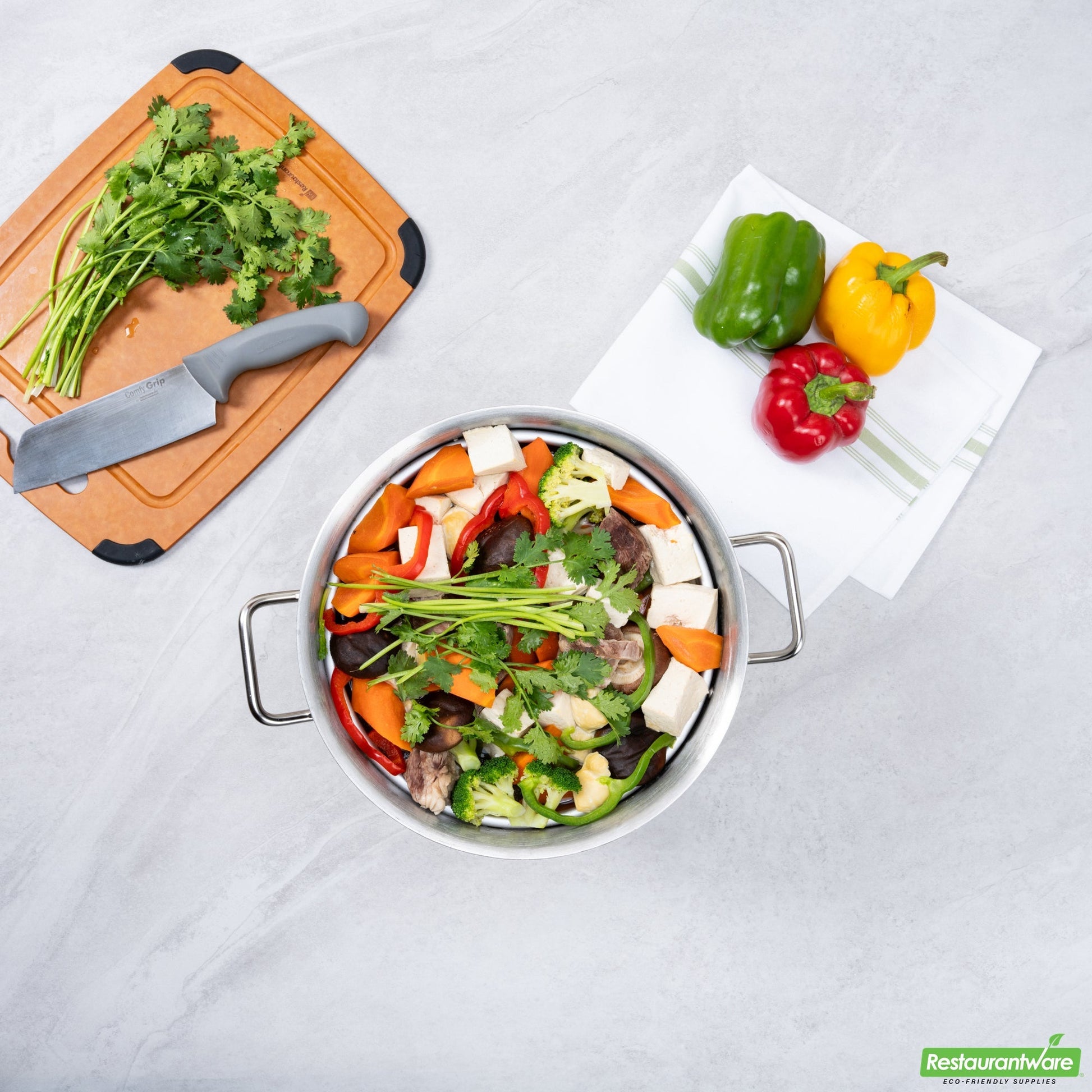 Wholesale Restaurantware 13.5 Qt Stainless Steel Stock Pot - Induction Ready - 14" X 10.8" X 10.3"- Bulk
