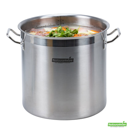 Wholesale Restaurantware Met Lux 21 Qt Stainless Steel Stock Pot - Induction Ready- Bulk
