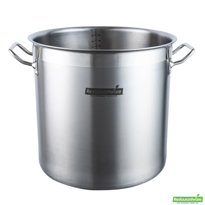 Wholesale Restaurantware Met Lux 21 Qt Stainless Steel Stock Pot - Induction Ready- Bulk