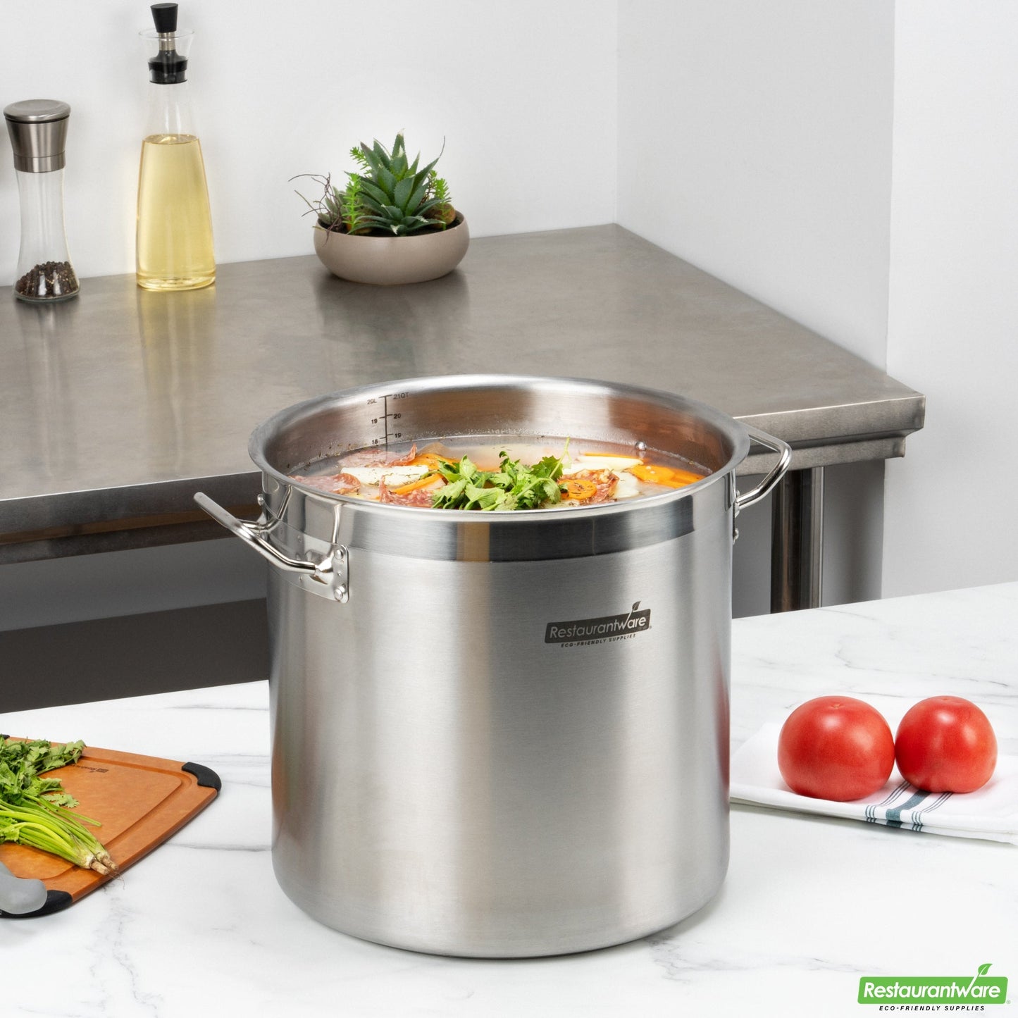 Wholesale Restaurantware Met Lux 21 Qt Stainless Steel Stock Pot - Induction Ready- Bulk