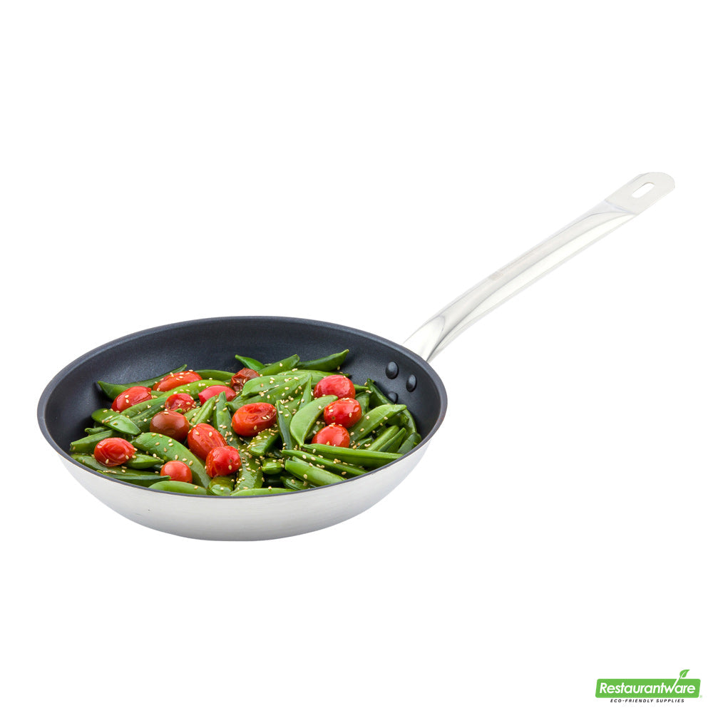 Wholesale Restaurantware Met Lux Round Stainless Steel 10 Fry Pan - Non-Stick, Induction Ready- Bulk