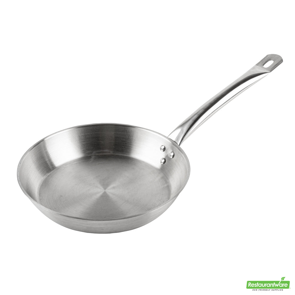 Wholesale Restaurantware Met Lux Round Stainless Steel 10 Fry Pan - Induction Ready- Bulk