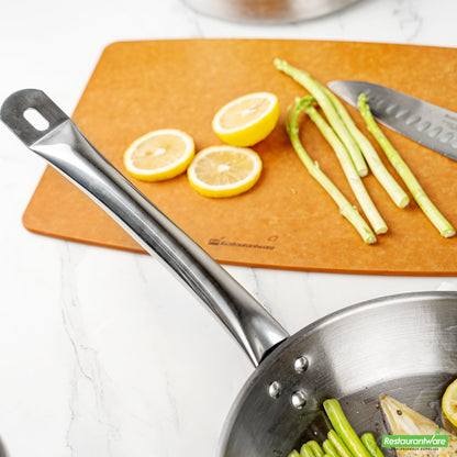 Wholesale Restaurantware Met Lux Round Stainless Steel 10 Fry Pan - Induction Ready- Bulk