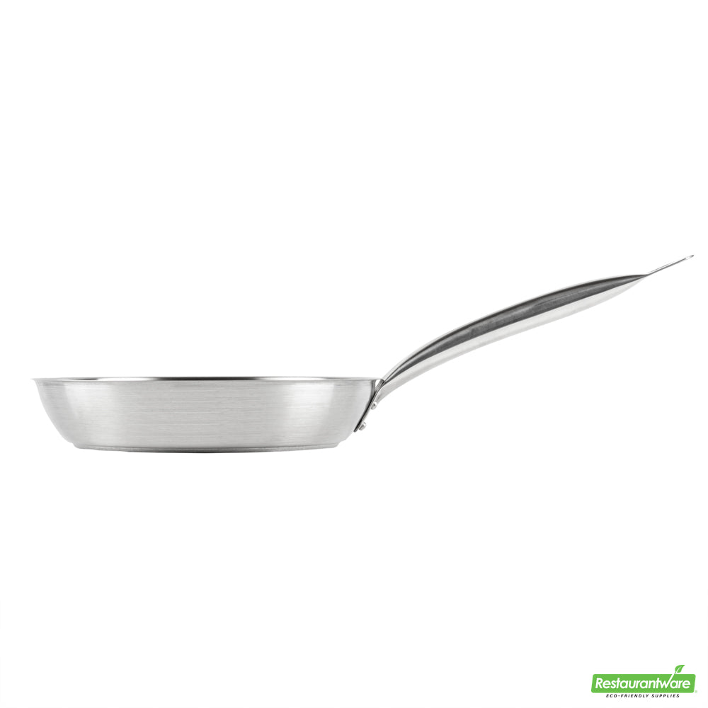 Wholesale Restaurantware Met Lux Round Stainless Steel 10 Fry Pan - Induction Ready- Bulk