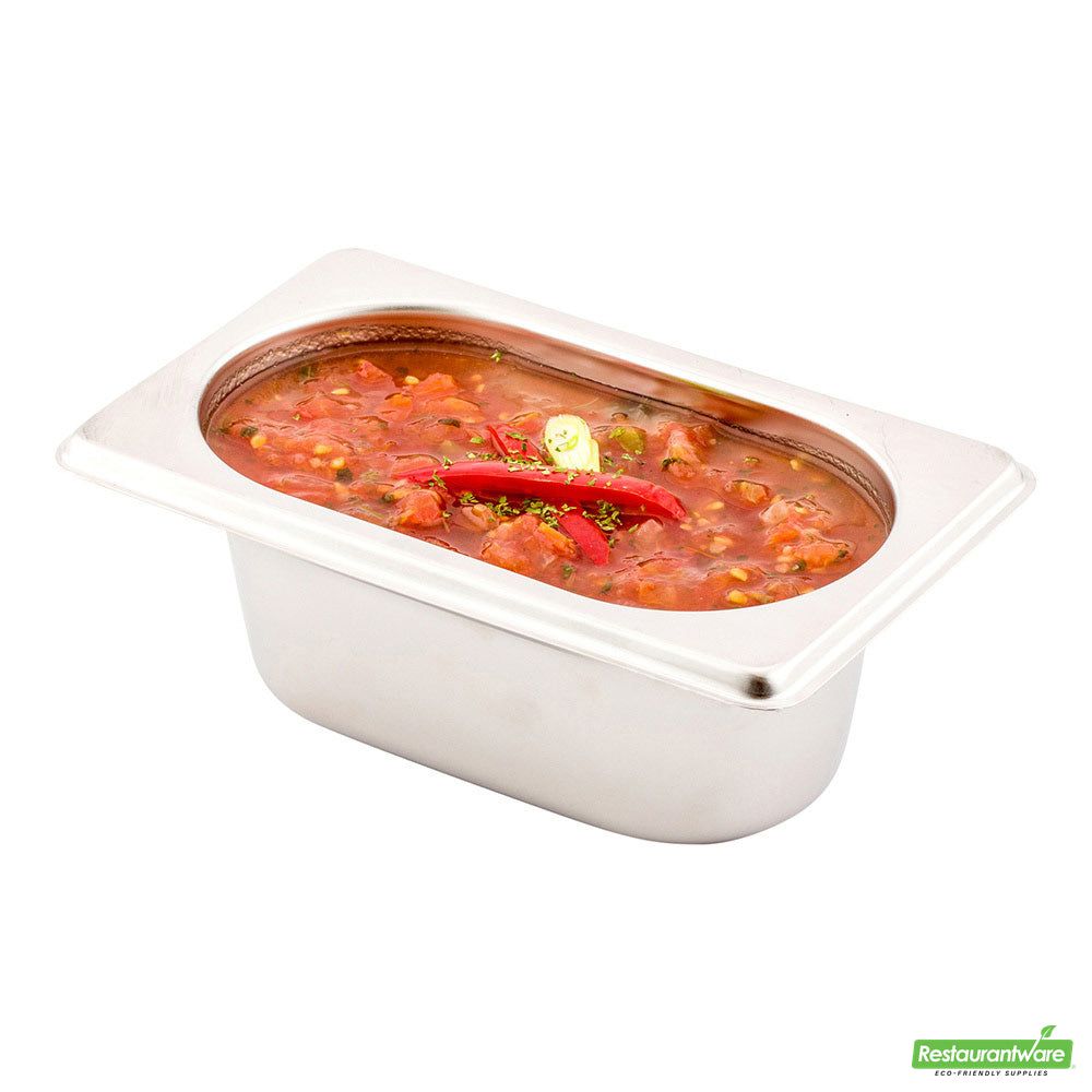 Wholesale Restaurantware Met Lux Rectangle Stainless Steel 1/9 Size Steam Table Pan 2.5 Inch Deep - Anti Jam- Bulk