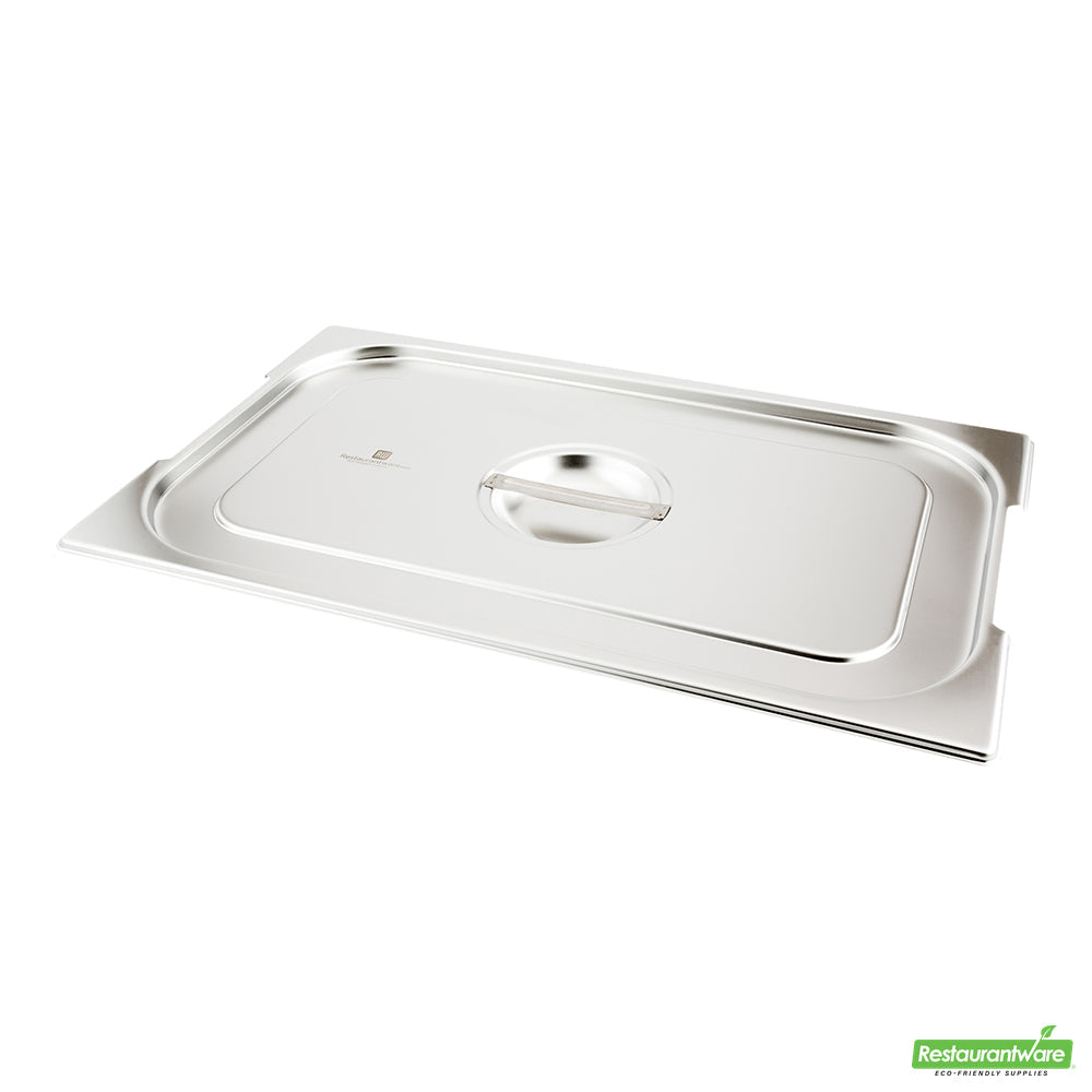 Wholesale Restaurantware Met Lux Rectangle Stainless Steel Lid - Fits Full Size Steam Table Pan- Bulk