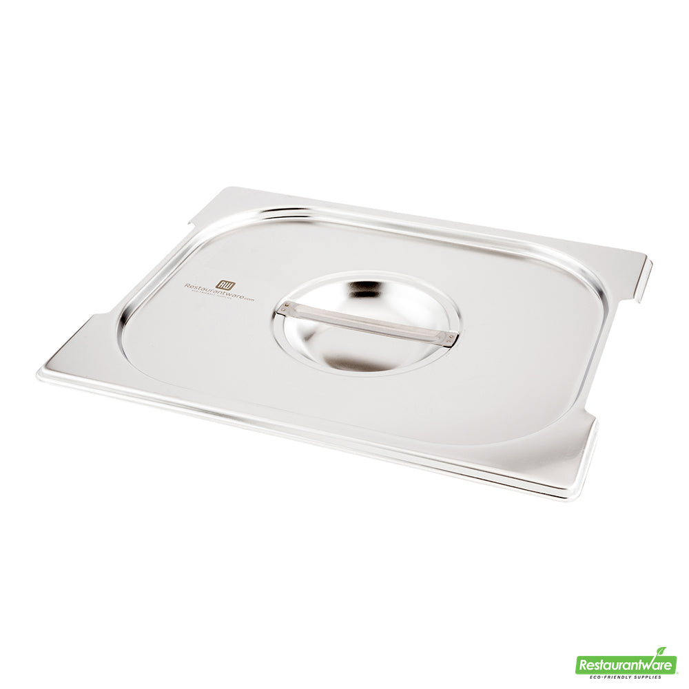 Wholesale Restaurantware Met Lux Rectangle Stainless Steel Lid - Fits 1/2 Size Steam Table Pan- Bulk