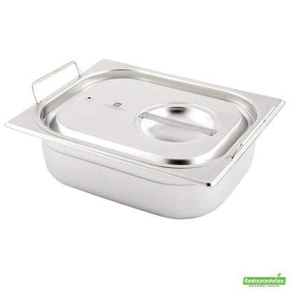 Wholesale Restaurantware Met Lux Rectangle Stainless Steel Lid - Fits 1/3 Size Steam Table Pan- Bulk
