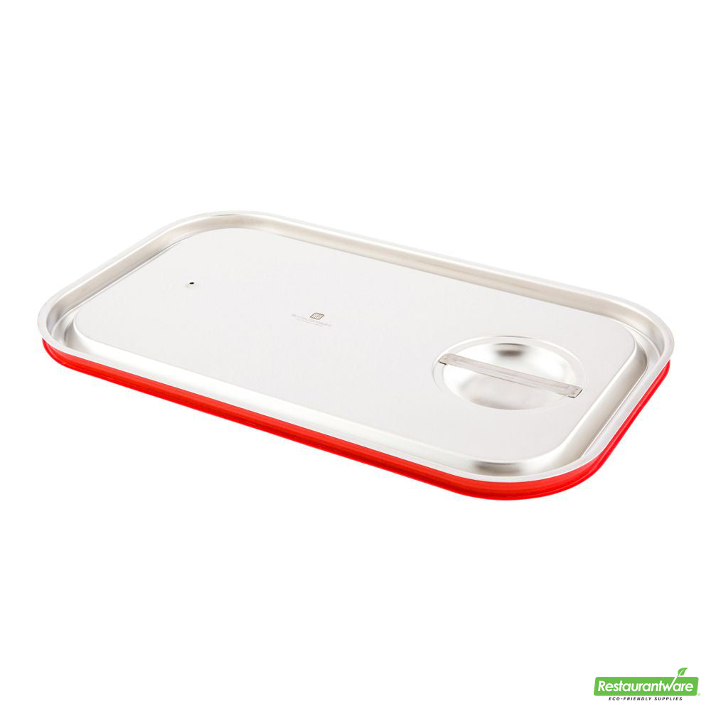 Wholesale Restaurantware Met Lux Rectangle Stainless Steel Travel Lid - Fits 1/2 Size Steam Table Pan- Bulk