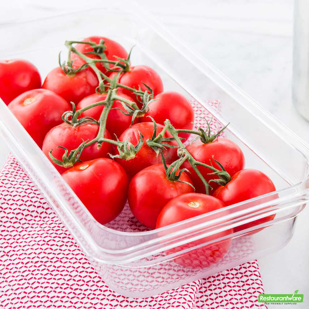 Wholesale Restaurantware Met Lux Rectangle Clear Plastic 1/3 Size Cold Food Storage Container - 2.5" Depth- Bulk