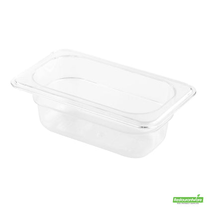 Wholesale Restaurantware Met Lux Rectangle Clear Plastic 1/9 Size Cold Food Storage Container - 2.5" Depth- Bulk
