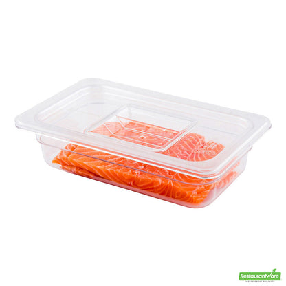 Wholesale Restaurantware Met Lux Rectangle Clear Plastic Lid - Fits 1/4 Size Cold Food Storage Container- Bulk
