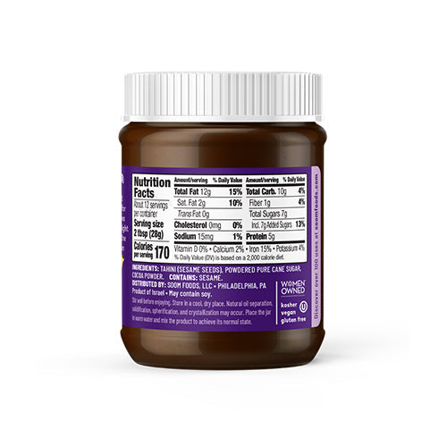 Wholesale Soom Foods Chocolate Tahini Spread 12oz- Bulk