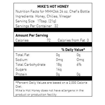 Wholesale Mike's Hot Honey Mike's Hot Honey Chef's Squeeze Bottle 24oz- Bulk