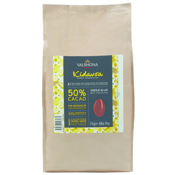 Wholesale Valrhona 50% Kidavoa Milk Chocolate- Single Origin Madagascar 3kg- Bulk