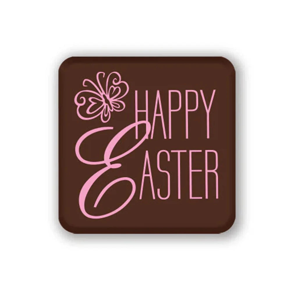 Wholesale Varda Happy Easter Square Dark Chocolate- Bulk