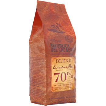 Wholesale Republica Del Cacao 70% Dark Chocolate Blend 2.5kg- Bulk