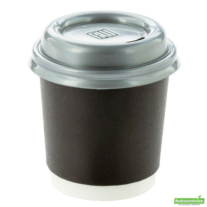 Wholesale Restaurantware Restpresso Pewter Gray Plastic Coffee Cup Lid - Fits 4 Oz- Bulk