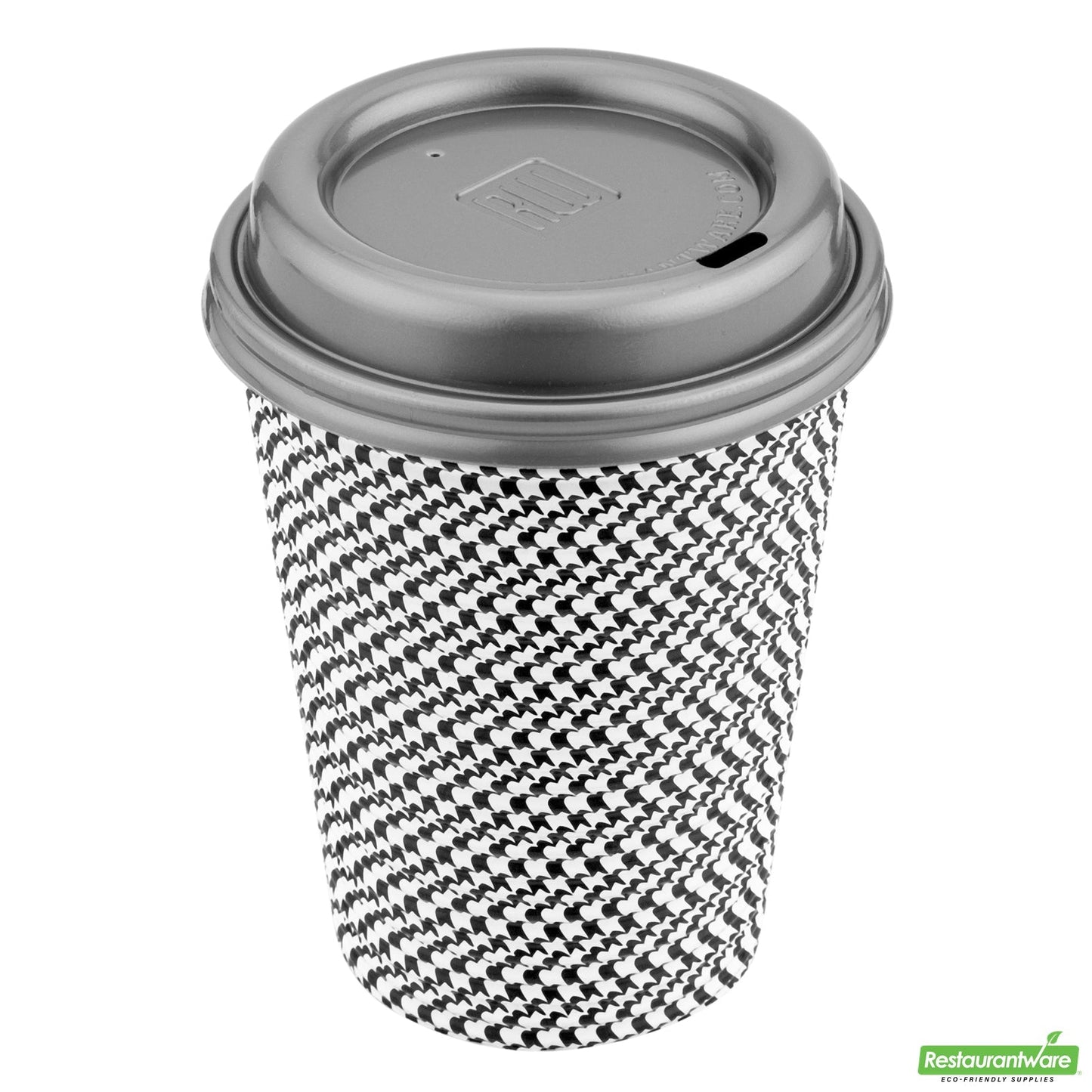Wholesale Restaurantware Restpresso Pewter Gray Plastic Coffee Cup Lid - Fits 8, 12, 16 and 20 oz- Bulk