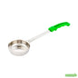 Wholesale Restaurantware Met Lux 4 Oz Stainless Steel Spoodle - Solid, with Green Handle- Bulk