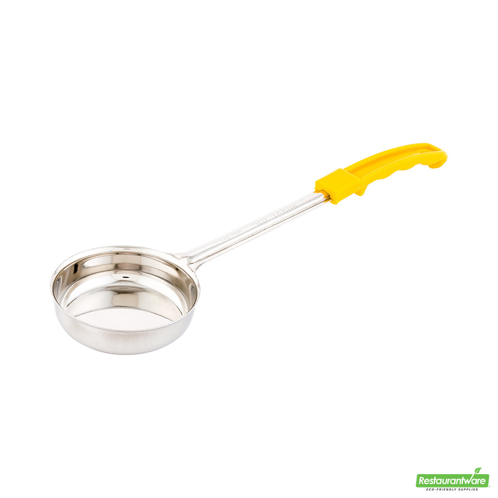 Wholesale Restaurantware Met Lux 5 oz Stainless Steel Spoodle - Solid, with Yellow Handle- Bulk