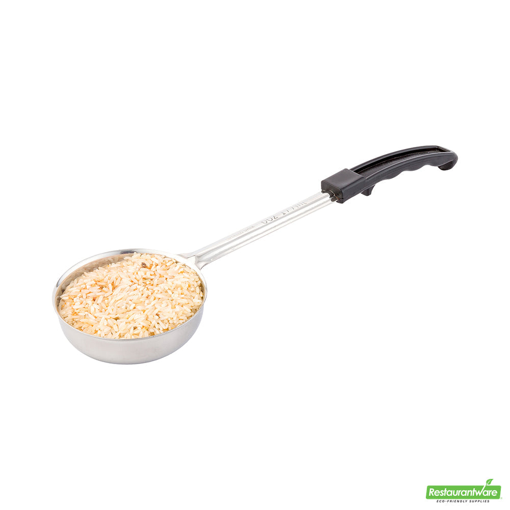 Wholesale Restaurantware Met Lux 6 Oz Stainless Steel Spoodle - Solid, with Black Handle- Bulk