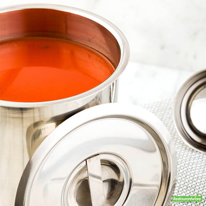 Wholesale Restaurantware Met Lux Stainless Steel Bain Marie Lid - Fits 4.25 Qt- Bulk