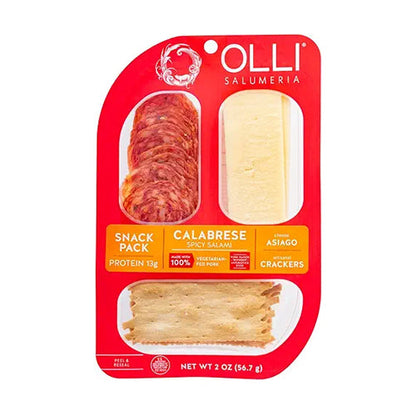 Wholesale Olli Salumeria Olli Caalabrese Asiago Snack Pack 2oz- Bulk