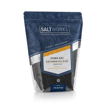 Wholesale Saltworks Coarse Black Hawaiian Sea Salt 5lb- Bulk
