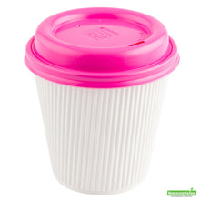 Wholesale Restaurantware Restpresso Hot Pink Plastic Coffee Cup Lid - Fits 8, 12, 16 and 20 Oz- Bulk