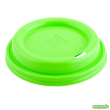 Wholesale Restaurantware Restpresso Lime Green Plastic Coffee Cup Lid - Fits 8, 12, 16 and 20 Oz- Bulk