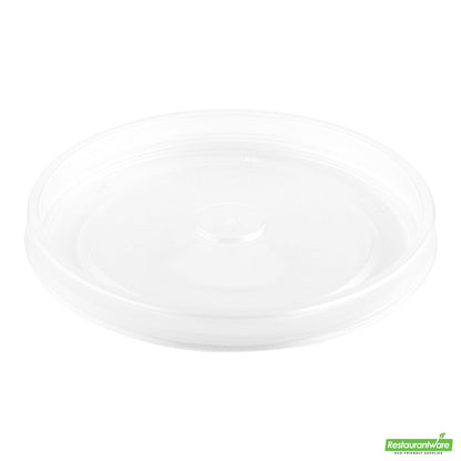 Wholesale Restaurantware Bio Tek Round Clear Plastic Soup Container Lid - Fits 26 and 32 Oz- Bulk
