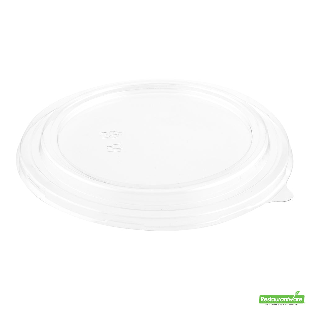 Wholesale Restaurantware Bio Take Out Container Container Round Clear Plastic Lid - Fits 44 oz- Bulk