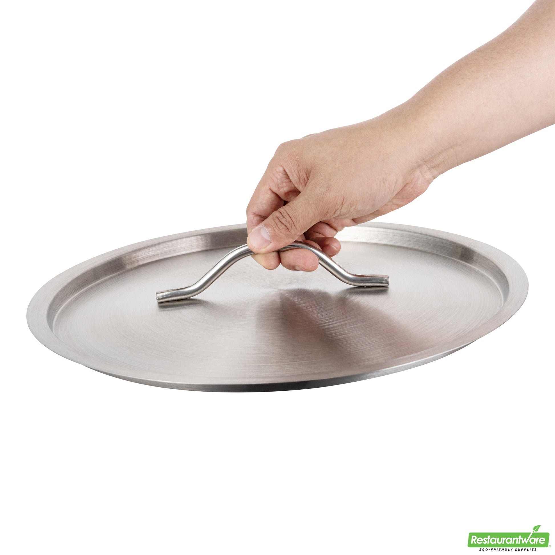 Wholesale Restaurantware Stainless Steel Sauce Pan Lid - Fits 21 Qt - 11.8" X 11.8" X 1.5"- Bulk