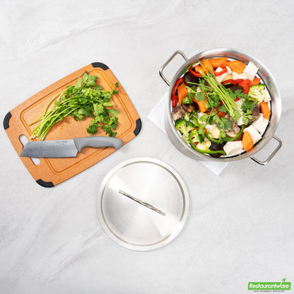 Wholesale Restaurantware Met Lux Stainless Steel Sauce Pan Lid - Fits 7.5 and 13.5 qt- Bulk
