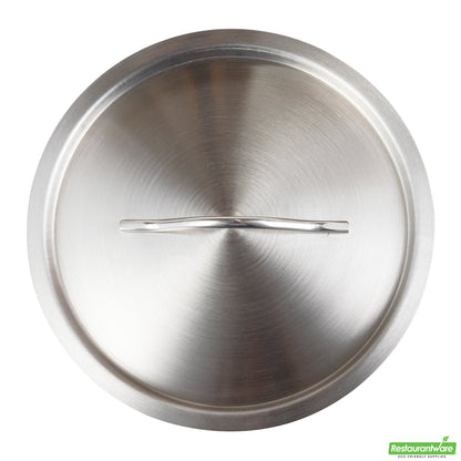 Wholesale Restaurantware Met Lux Stainless Steel Sauce Pan Lid - Fits 7.5 and 13.5 qt- Bulk