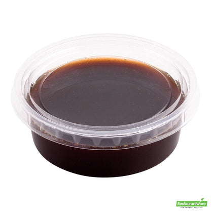 Wholesale Restaurantware Basic Nature Clear Pla Plastic Lid - Fits Portion Cups, Compostable- Bulk
