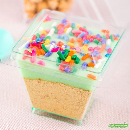 Wholesale Restaurantware Square Clear Plastic Lid - Fits Mini Kova Cup- Bulk
