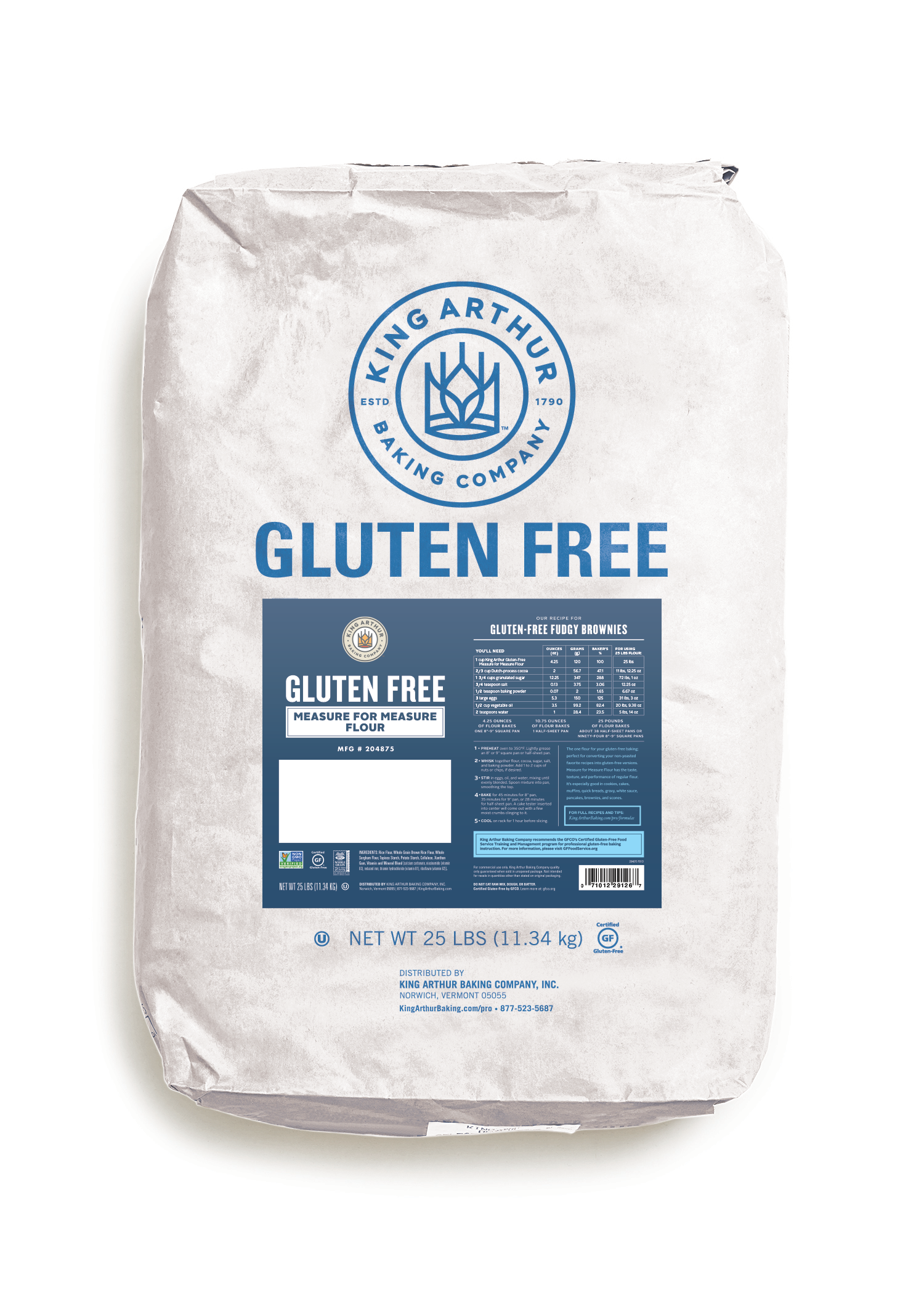 Wholesale King Arthur Baking Company Gluten Free Measure for Measure Flour 25lb- Bulk
