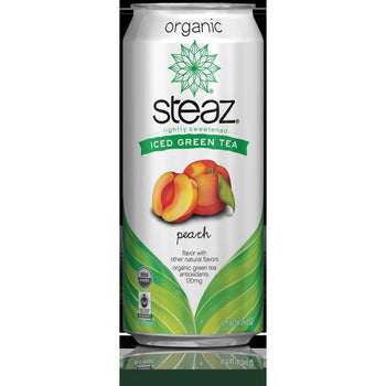 Wholesale Steaz Steaz Organic Iced Tea Peach 16oz- Bulk