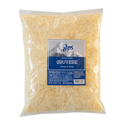 Wholesale Ammerlander Shredded Gruyere Swiss Cheese 5lb- Bulk