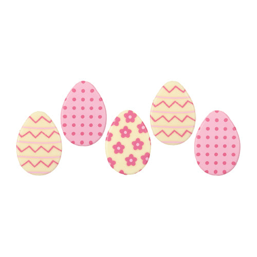 Wholesale Leman White Chocolate Pink Egg Decor- Bulk