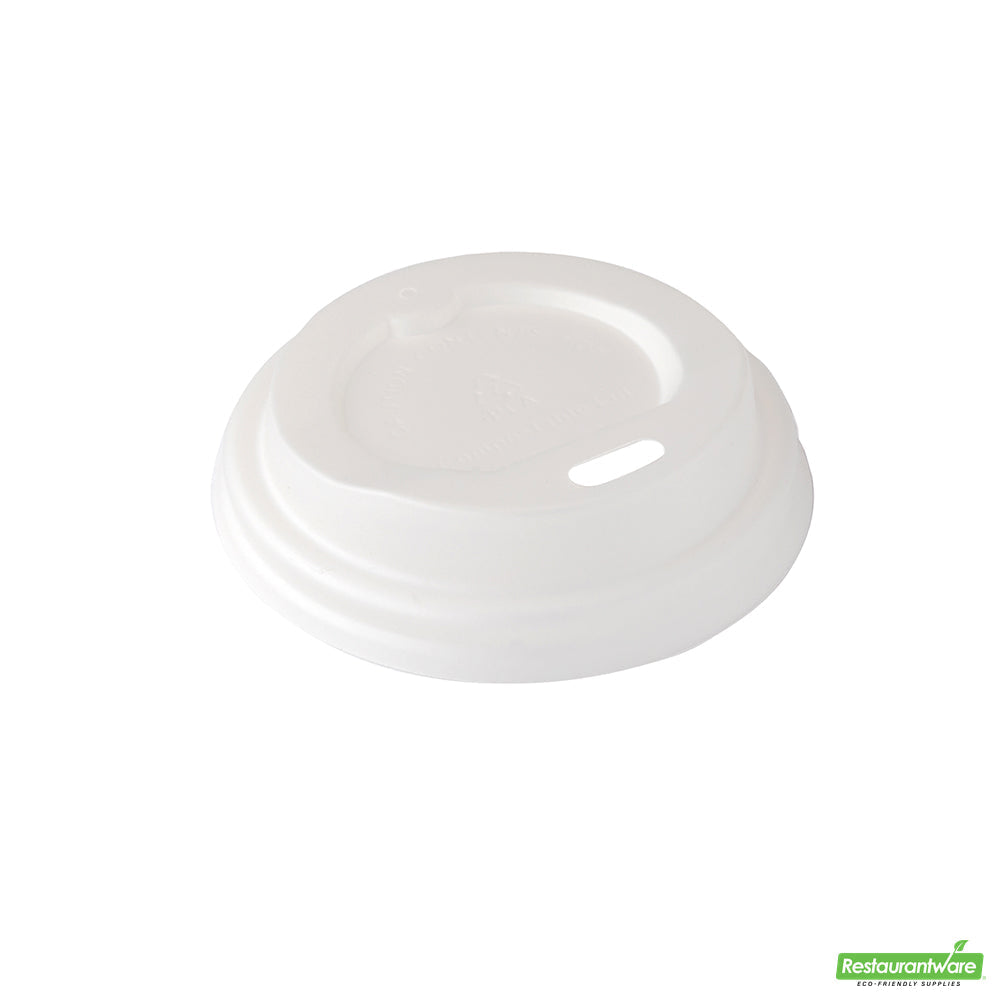 Wholesale Restaurantware Basic Nature White Pla Plastic Coffee Cup Lid - Fits 4 Oz, Compostable- Bulk