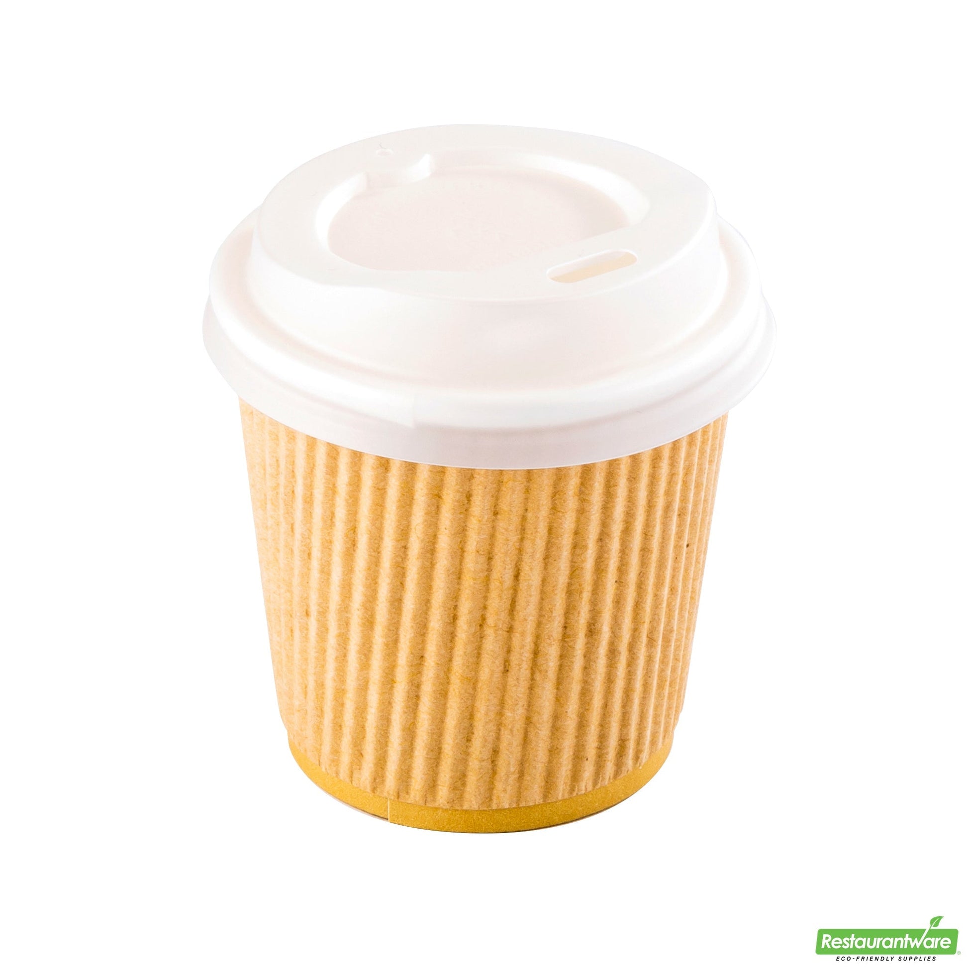 Wholesale Restaurantware Basic Nature White Pla Plastic Coffee Cup Lid - Fits 4 Oz, Compostable- Bulk