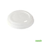 Wholesale Restaurantware White Pla Coffee Cup Lid - Fits 8, 12, 16 and 20 Oz, Compostable - 3.6" X 3.6" X 0.9"- Bulk