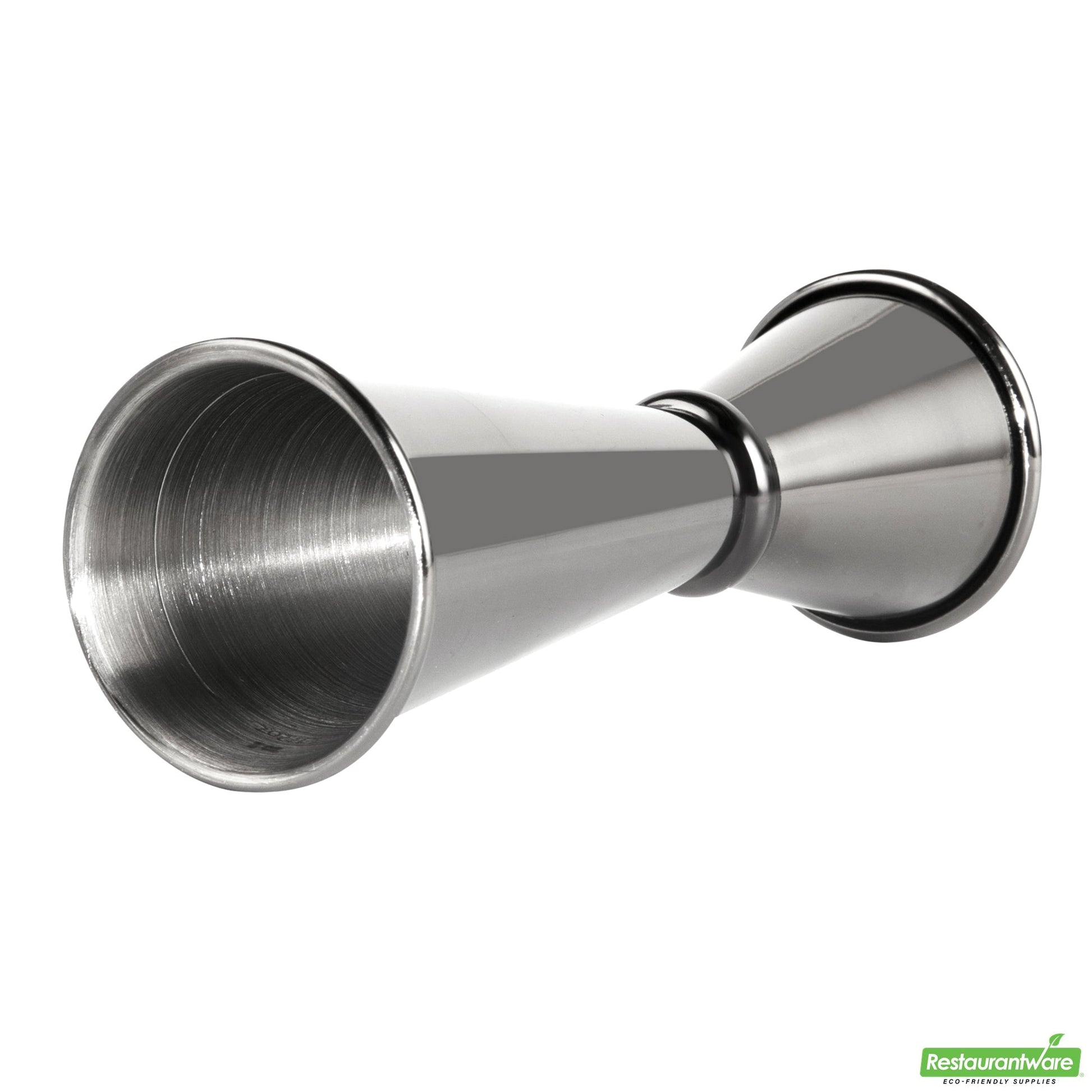 Wholesale Restaurantware Bar Lux 1 Oz / 2 Oz Black Stainless Steel Jigger - Japanese Style- Bulk